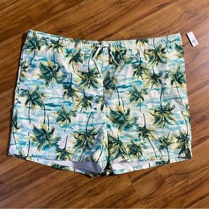 Old Navy Men's Printed Scenic Palms Swim Trunks Size XXXXL (New)